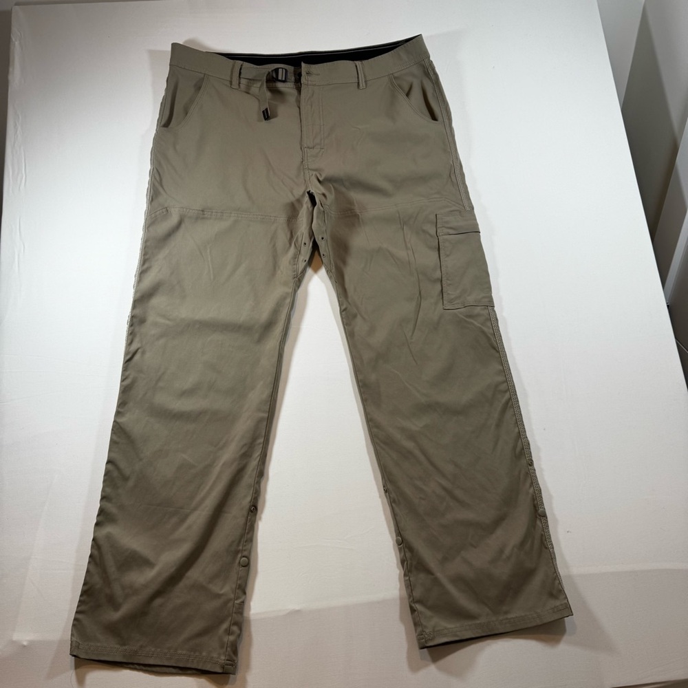 Prana Stretch‎ Zion Men’s Hiking Pants XXL 38x32 Tan Cargo Outdoor Lightweight